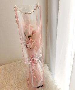 Transparent Chain Roses Flower Box ( PINK)