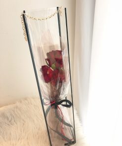 Transparent Chain Roses Flower Box ( RED)